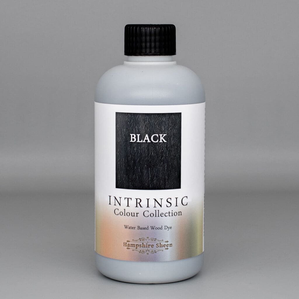 Black Intrinsic Colour Water-based wood dye.