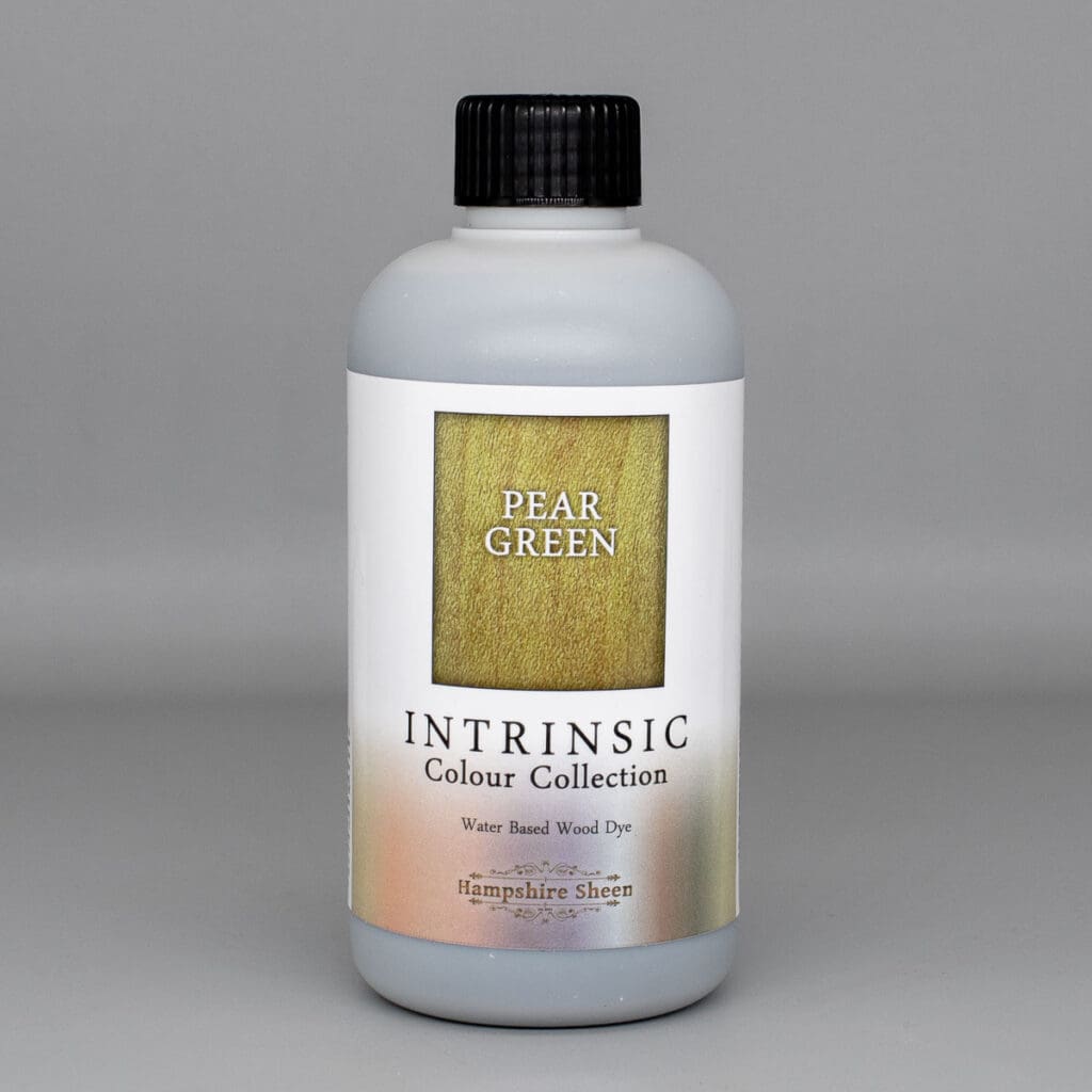 Pear Green wood dye from the Hampshire Sheen Intrinsic Colour Collection